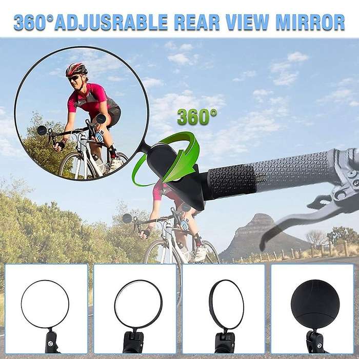 Bike Mirror,Bicycle Cycling Rear View Mirrors,Safe Rearview Mirror, Adjustable Handlebar Mounted Pla