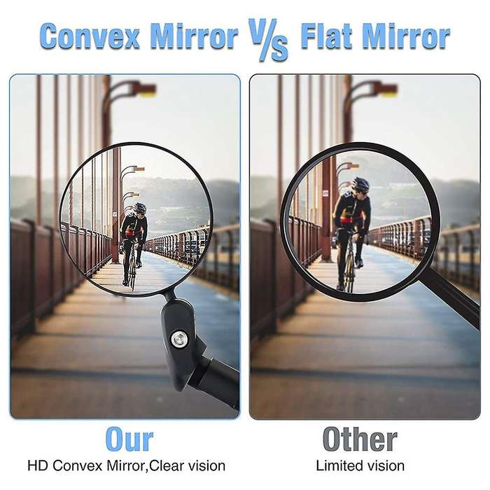 Bike Mirror,Bicycle Cycling Rear View Mirrors,Safe Rearview Mirror, Adjustable Handlebar Mounted Pla