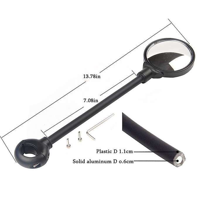 Bike Rear View Mirror Road Mountain Bicycle Handlebar Back View Mirror Wide Angle Mirror Motocycle C