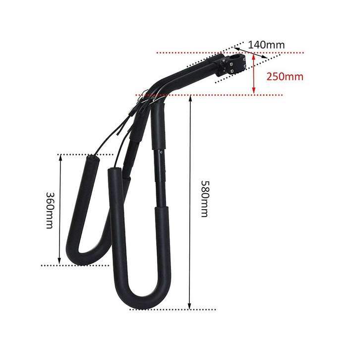 Bike Surfboard Rack Bicycle Surfing Carrier Mount Longboard Carrier Holder with Indoor Placement Ra