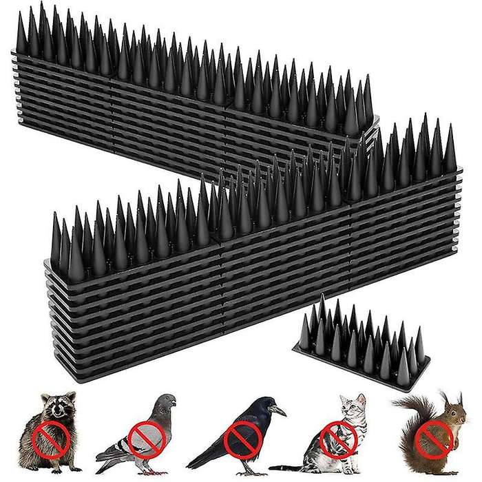 Bird Spikes,20 Pack Bird Squirrel Pigeon Animal Deterrent Spikes for Outside Anti Bird Spikes Outdoo