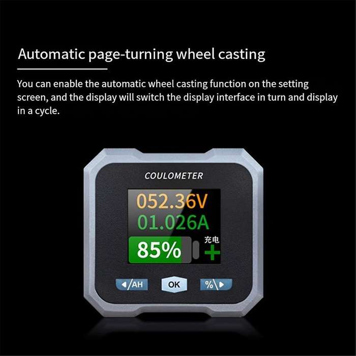 BL110F Coulometer Battery Meter DC10-100V 0-100A Waterproof Battery Meter and Voltmeter for Electric