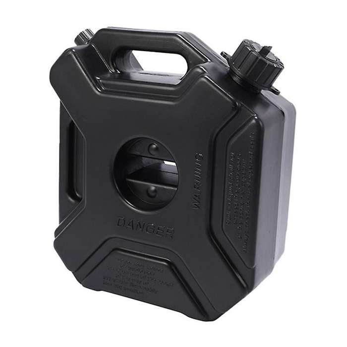 Black 5L Car and Motorcycle Fuel Spare Fuel Tank Plastic Tank Can Spare Plastic Barrel Fuel Tank 1Pc