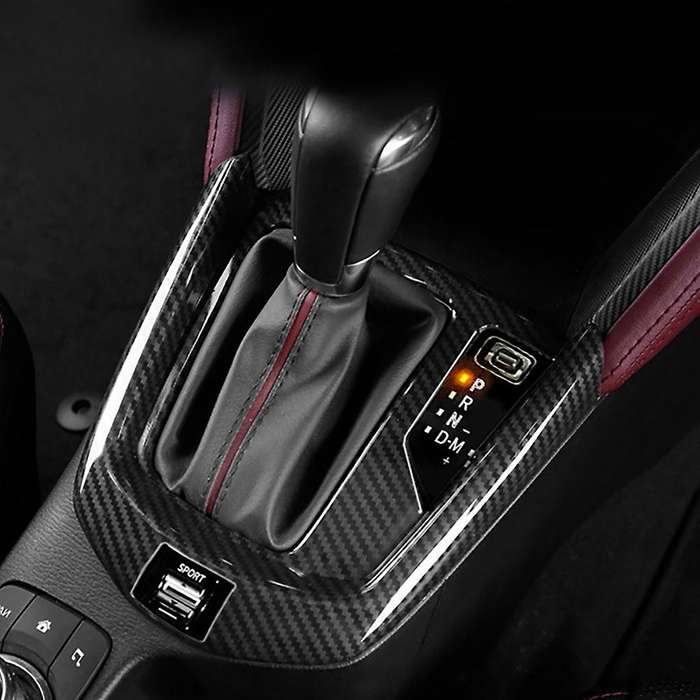 Black ABS Car Central Gear Shift Knob Panel Frame Cover Trim for 2 20-21 -3 15-21 RHD