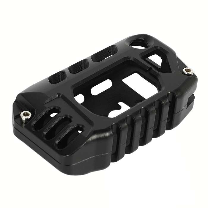 Black Aluminum Alloy Car Key Cover Case Protector for Wrangler JL JT 18+