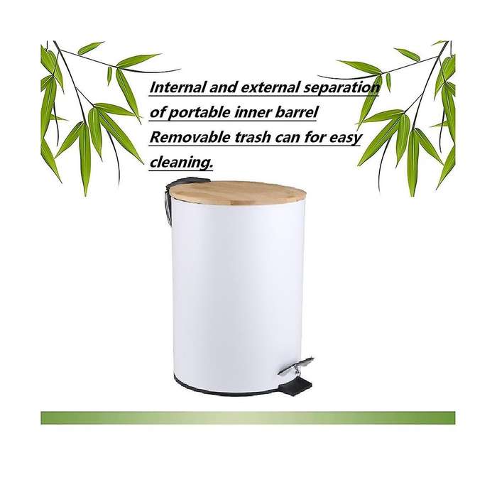 Black Bathroom Trash Can - Small Trash Can with Lid for Bathroom - Stainless Steel Bathroom Garbage