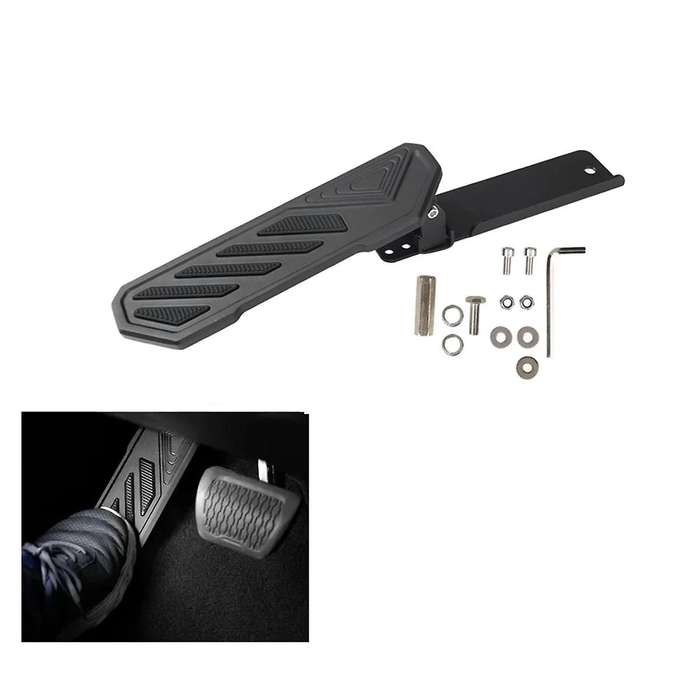 Black Car Brake Pedal Left Side Footrest Kick Panel for JT Anti-Slip for JL JLU 4XE 2018-2022