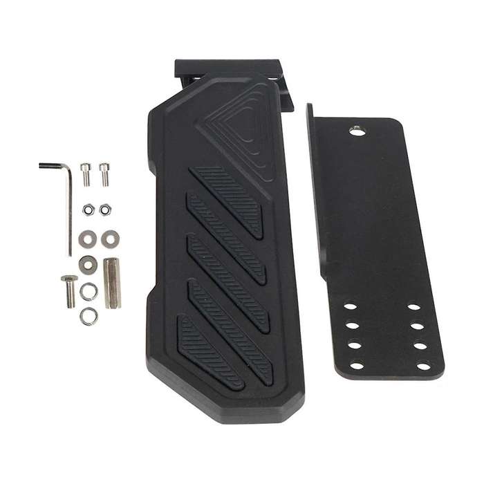 Black Car Brake Pedal Left Side Footrest Kick Panel for JT Anti-Slip for JL JLU 4XE 2018-2022