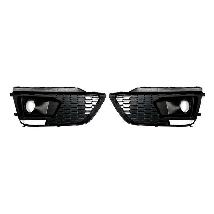 Black Car Front Bumper Grille Fog Lamp Light Cover Grille for Q5L 2018-2020 RSQ5 Style Grill