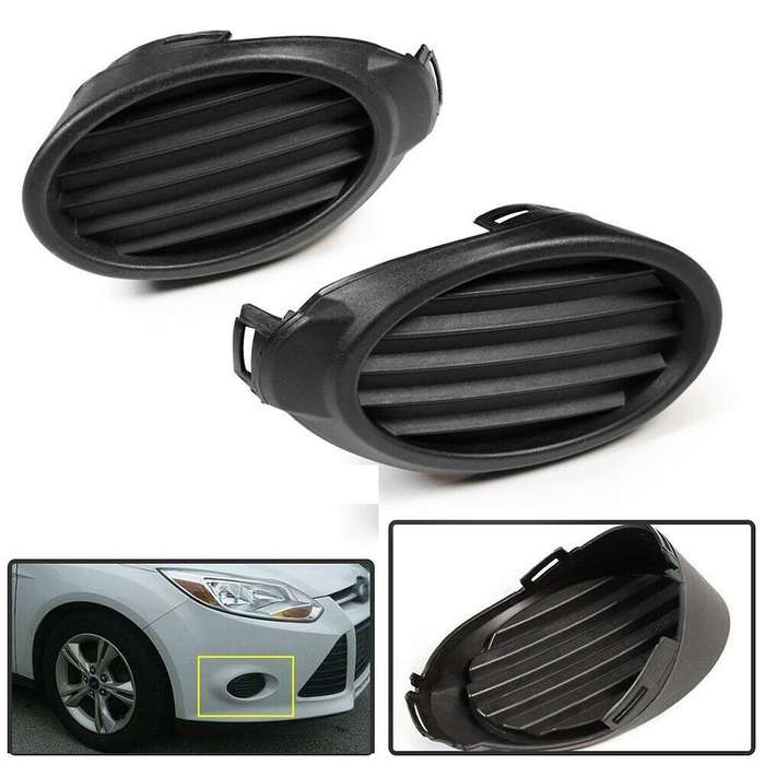 Black Car Front Bumper Fog Light Lamp Cover Grille Bezel CP9Z17B814A CP9Z17B814B Fit for Focus 2012