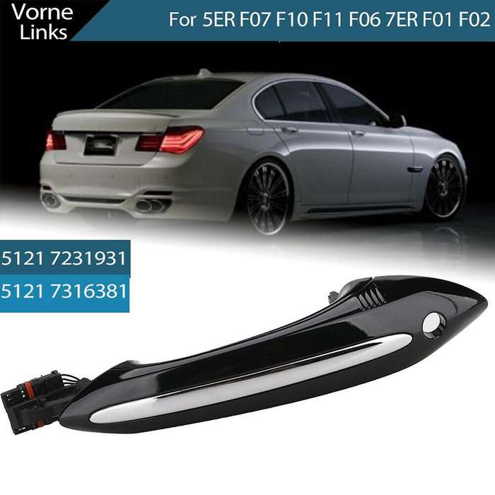 Black Car Front Left Exterior Comfort Access Door Handle for 5 7 Series F01 F02 F06 F10 520D 520I 52