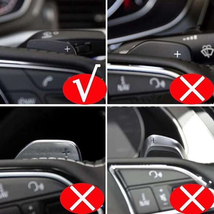 Black Car Steering Wheel Extend Shift Blade Paddles for -A3/S3/A4 B9/S4 B9/A5/S5 Q2 Q5 TT/TTS R8 201