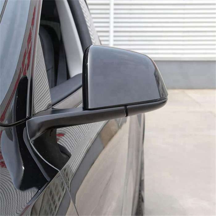Black Car Rearview Mirror Cover Side Door Mirror Cover Cap for 2021-2023