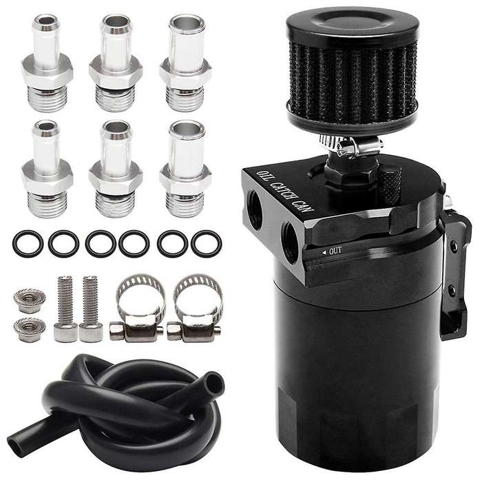 Black Car Universal 300ML Oil Breathable Can Engine Air Separator with Vent Hole Engine Air Oil Sepa