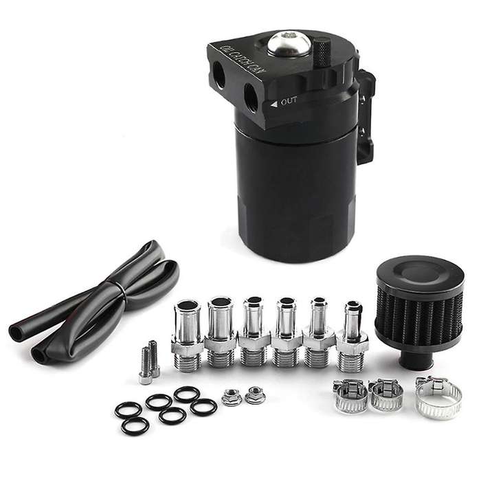 Black Car Universal 300ML Oil Breathable Can Engine Air Separator with Vent Hole Engine Air Oil Sepa