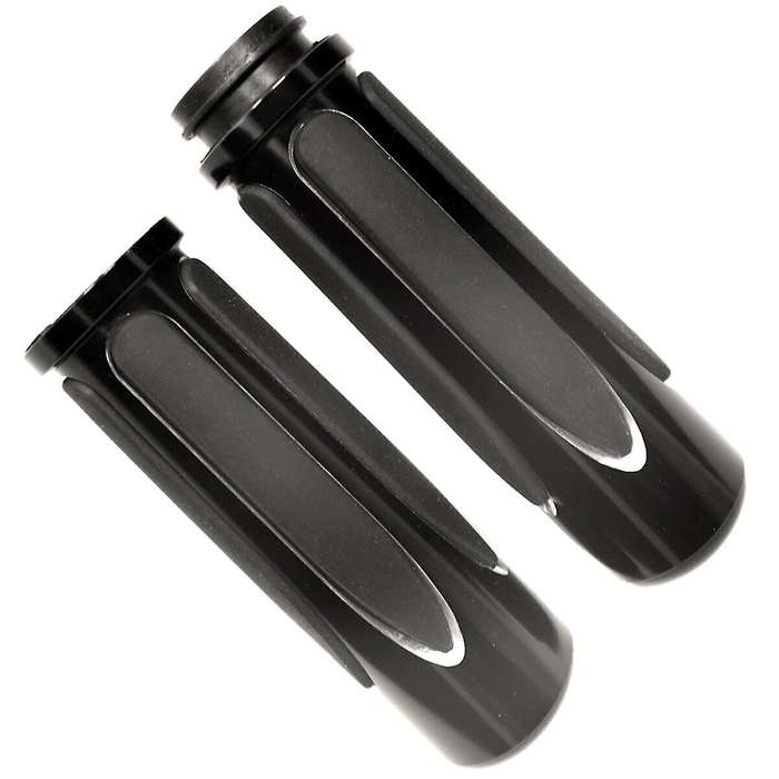 Black Comfort Hand Grips for Touring 1 Inch Electronic Throttle