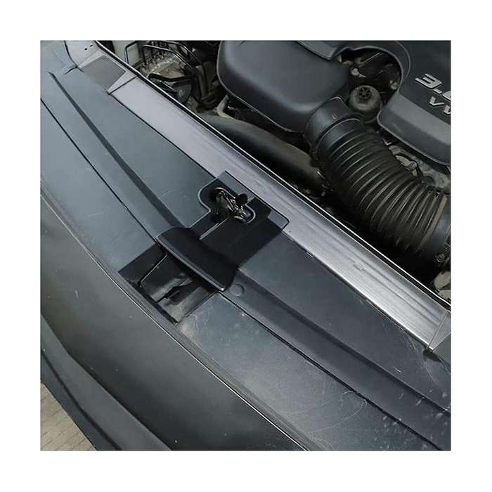 Black Engine Hood Lock Protection Cover Trim for 2009-2021