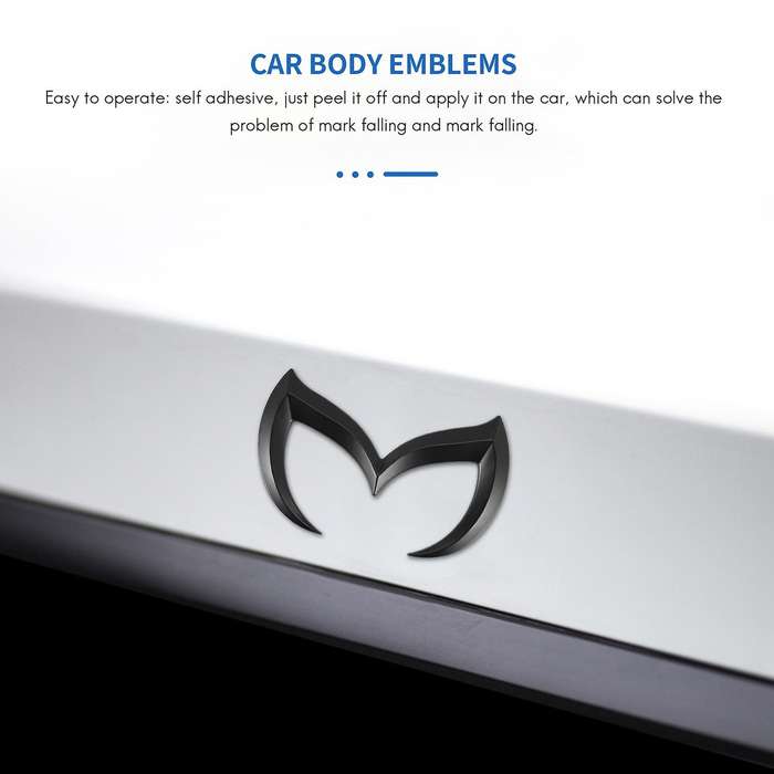 Black Evil M Logo Emblem Badge Decal for Mazda All Model Car Body Rear Trunk Decal Sticker Nameplat