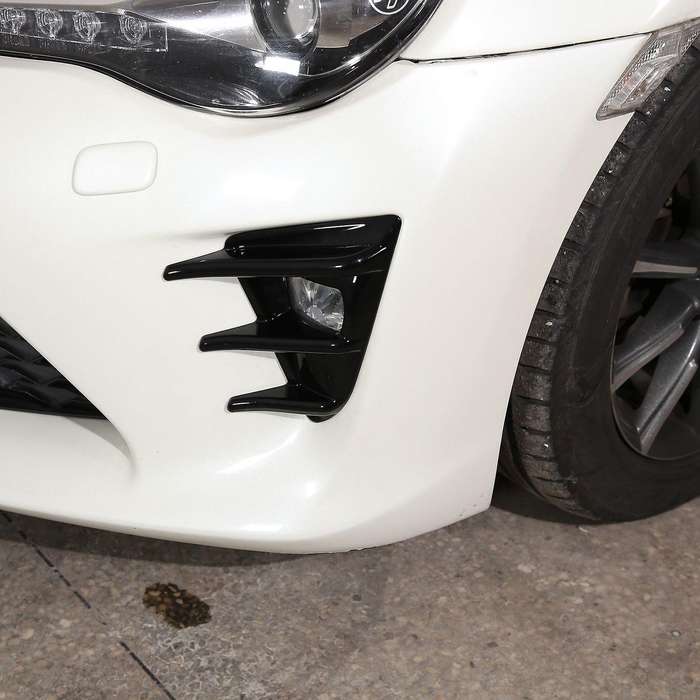 Black Front Fog Light Lamp Decorative Frame Cover Fit for 86 2016-2020 Exterior Accessories