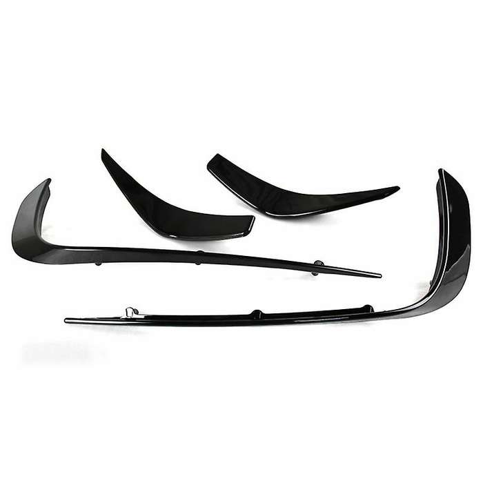 Black Front Flaps Lip Vent Spoiler for GLA W156 X156 2014-2016