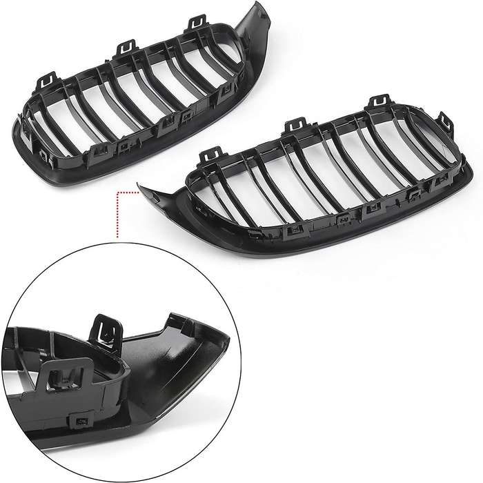 Black Front Kidney Grill Double Slat Sport Style Grill Fit for F32 F33 F36 F82 4 Series 2013-2018