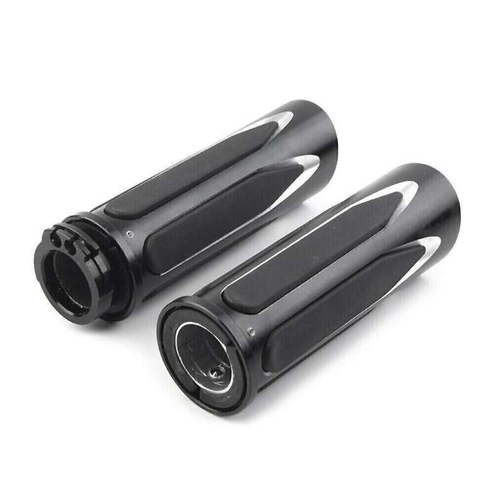 Black Handlebar 1 Inch Hand Grips for Touring Road Street Glide Softail