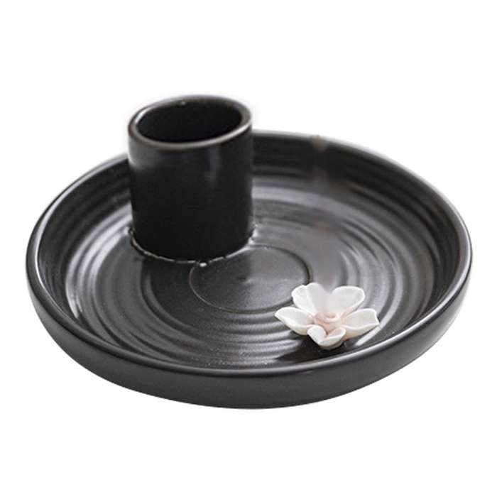 Black Icense Holder,Ceramic Incense Holder,Scent Wood Stand, Simple,Modern Terracotta Incense Burne