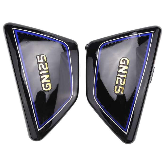 Black Motorcycle Battery Side Cover Frame Side Covers Panels for Suzuki Gn125 Gn 125