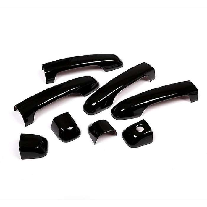 Black Outer Door Handle Sticker Cover Trim Fit for Land Cruiser Prado 2018