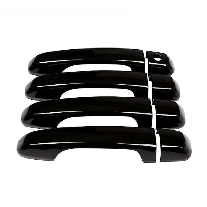 Black Outer Door Handle Sticker Cover Trim Fit for Land Cruiser Prado 2018