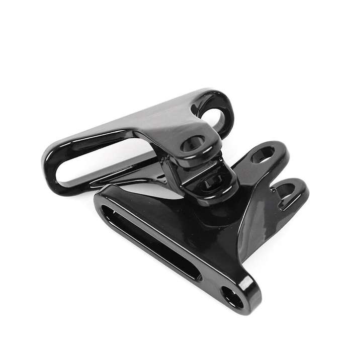 Black Rear Passenger Footpeg Mini Mount for Street Road Glide 93-