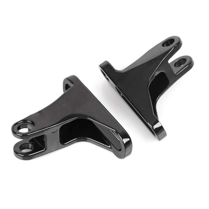 Black Rear Passenger Footpeg Mini Mount for Street Road Glide 93-