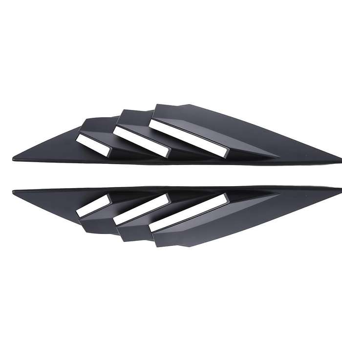 Black Rear Side Vent Quarter Window Louver Shutter Cover for Focus Mk3 St Hatchback 2012-2018