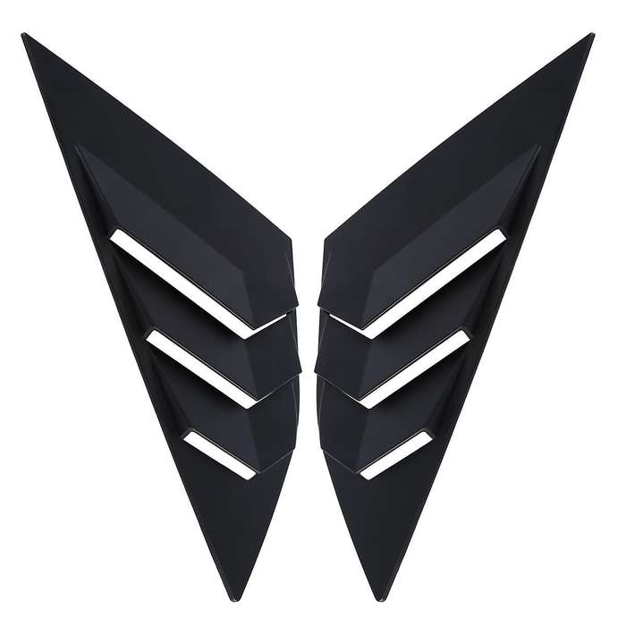 Black Rear Side Vent Quarter Window Louver Shutter Cover for Focus Mk3 St Hatchback 2012-2018