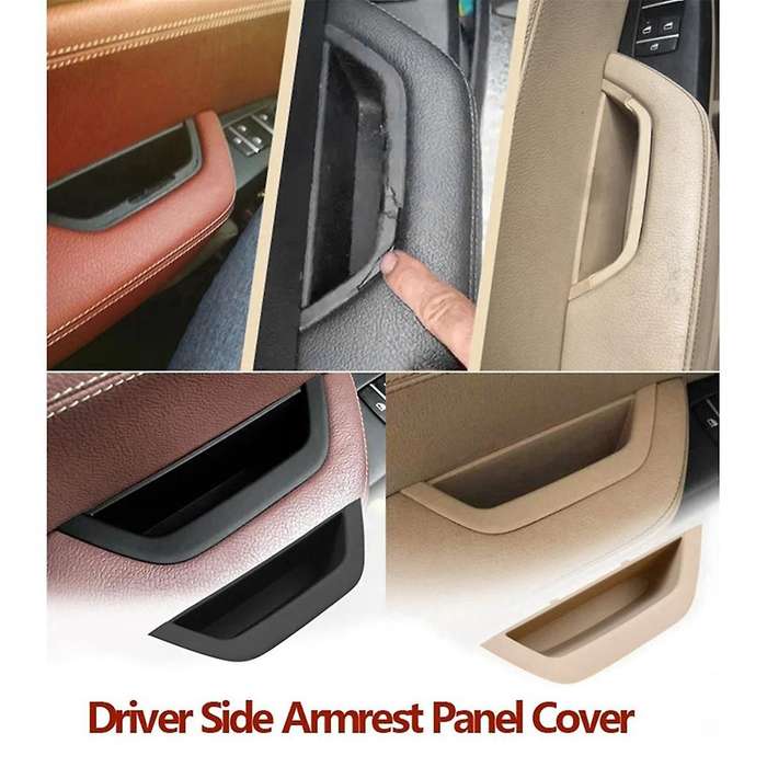 Black Right Hand Drive Car Inner Door Handle with PU Leather Door Handle Assembly for X3 X4 F25 F26