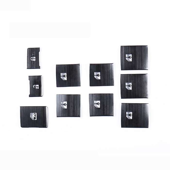 Black Sequin Stickers Modified Special Interior Lifting Panel Frame Window Button Sticker for Alphar