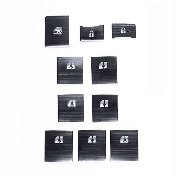 Black Sequin Stickers Modified Special Interior Lifting Panel Frame Window Button Sticker for Alphar