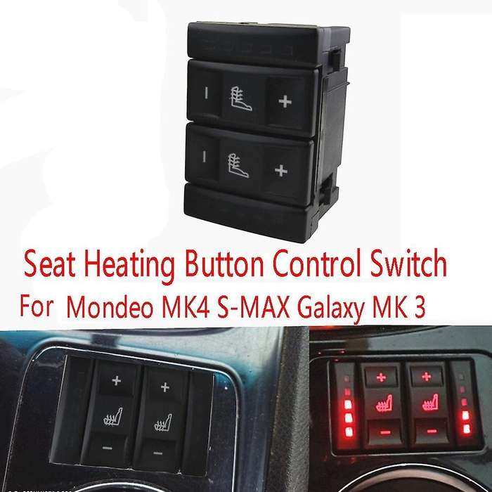 Black Seat Heating Button Control Switch 6M2T19K314AC for Mondeo MK4 Galaxy 3