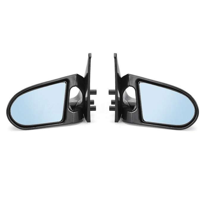 Black Side Mirror Manual Adjustment Rearview Mirror for EG 1992-1995 4Dr Spoon Style