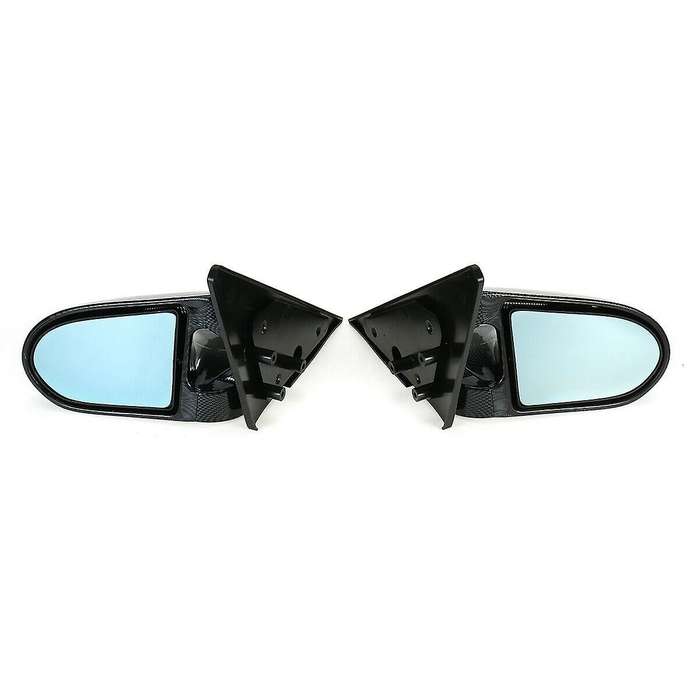 Black Side Mirror Manual Adjustment Rearview Mirror for EK 1996-2000 4Dr Spoon Style