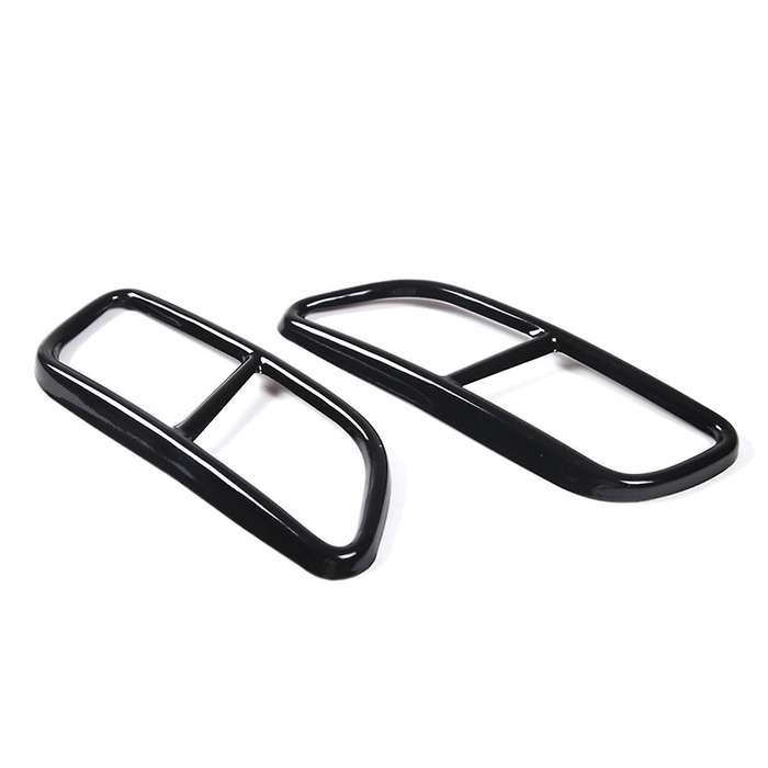 Black Stainless Steel Pipe Throat Exhaust Outputs Tail Frame Trim Cover for S60 Exterior Accessorie