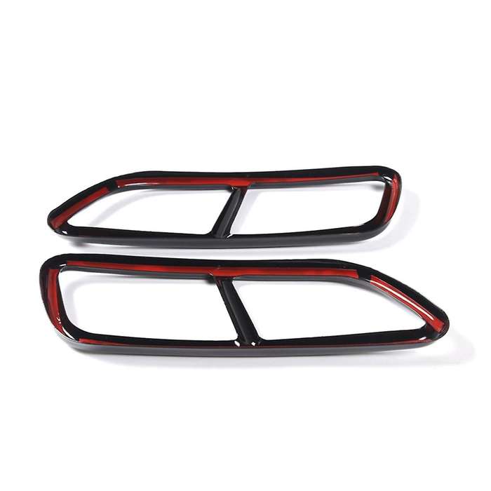 Black Stainless Steel Pipe Throat Exhaust Outputs Tail Frame Trim Cover for S60 Exterior Accessorie