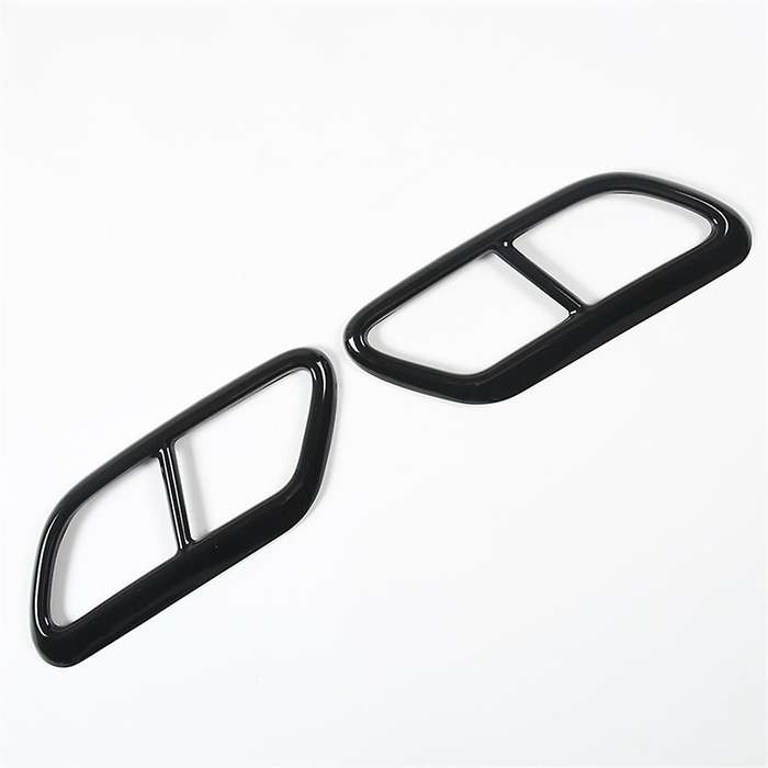 Black Stainless Steel Pipe Throat Exhaust Outputs Tail Frame Trim Cover for S60 2020 S90 V90 2016-20