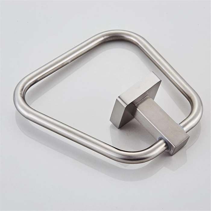 Black Towel Ring for Bathroom, Kitchen Bath Towel Holder Hangers Wall Mount Heavy Duty Stainless St