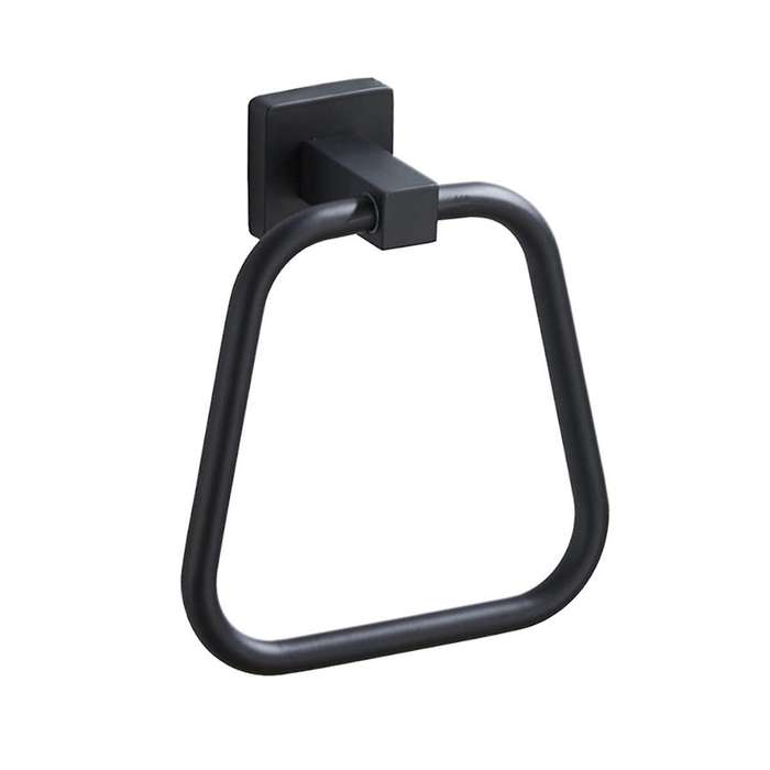 Black Towel Ring for Bathroom, Kitchen Bath Towel Holder Hangers Wall Mount Heavy Duty Stainless St