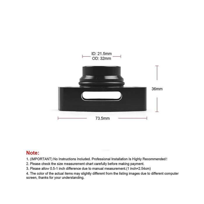Black Turbo Blow Off Valve Adapter Bov for 2016+ 3.5 , 2016+ 2.7