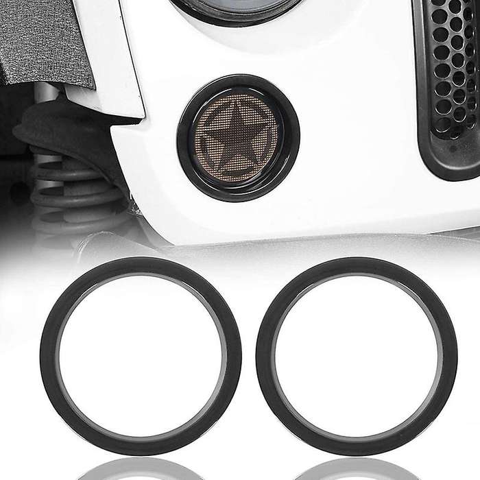 Black Turn Signal Light Cover Trim for 2007-2018 JK Wrangler & Unlimited - Pair