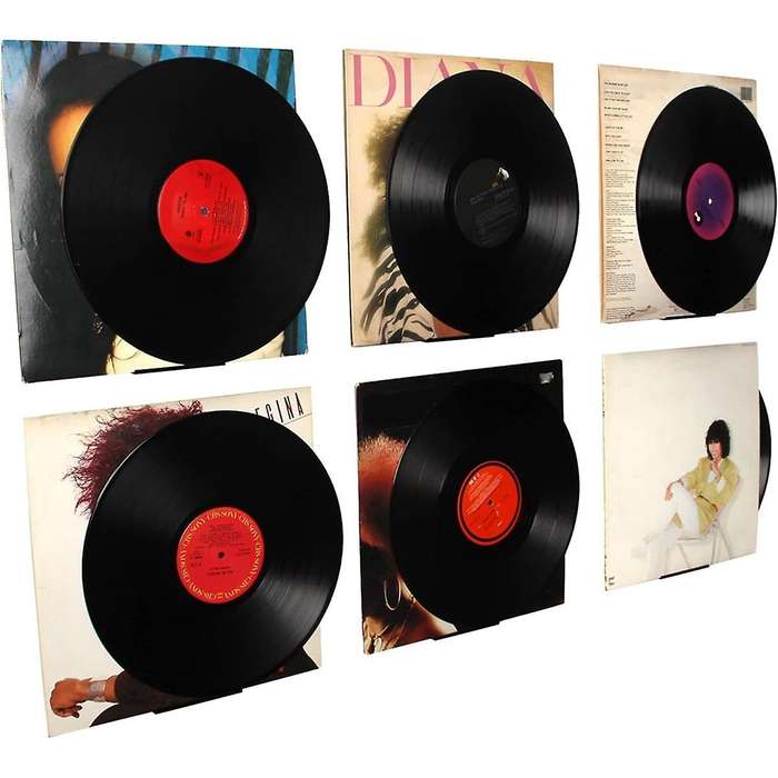 Black Vinyl Record Shelf Wall Mount 8 Pack,vinyl Holder Wall,acrylic Album Record Holder Display