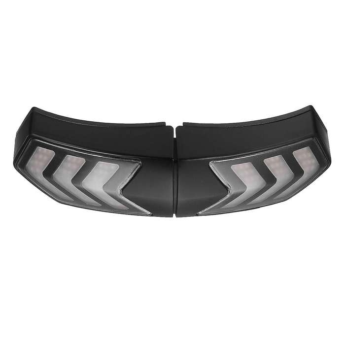 Black Wireless Motorcycle Helmet LED Safety Light Motorbike Turn Signal Warning Brake Lightbar Wirel