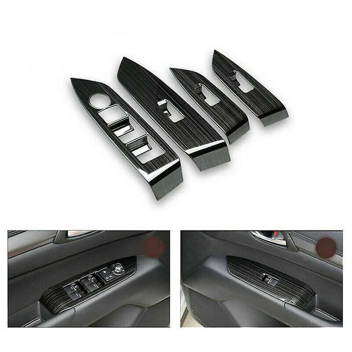 Black Window Lift Switch Panel Protection Cover Trim Inner Door Armrest for -5 CX5 2017-2018 LHD